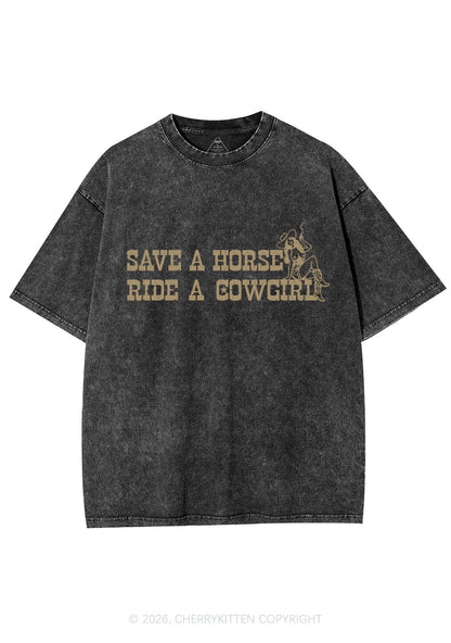 Ride Western Cowgirl Y2K Shirts Washed Tee Cherrykitten