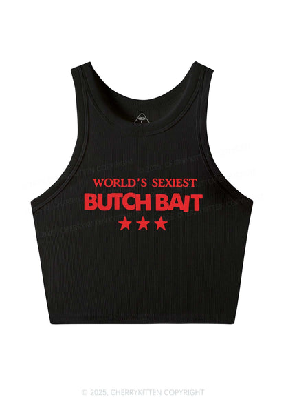 Worlds Sexiest Butch Bait Pride Y2K Crop Tank Top Cherrykitten