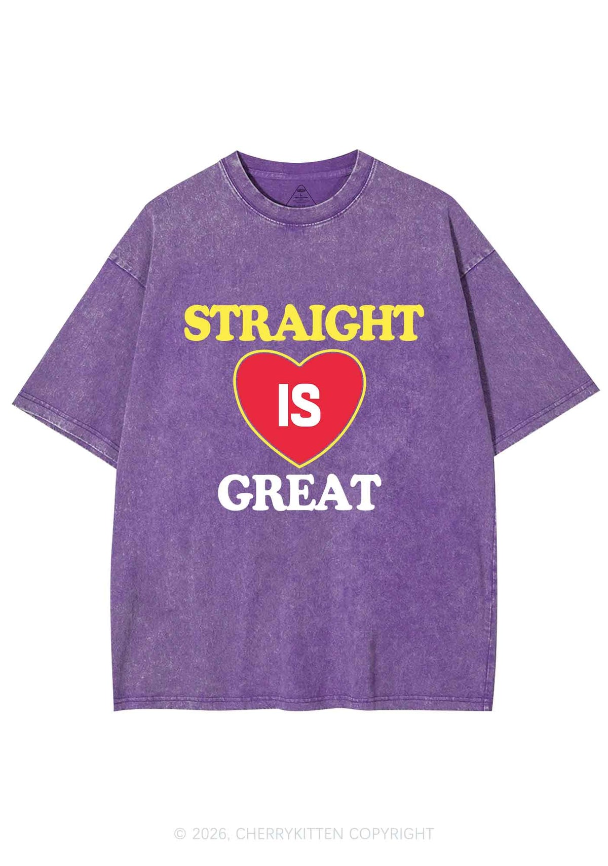 Straight Is Great Pride Y2K Shirts Washed Tee Cherrykitten