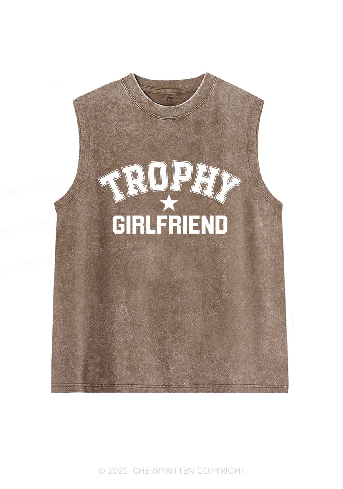 Trophy Girlfriend Y2K Washed Muscle Tank Cherrykitten