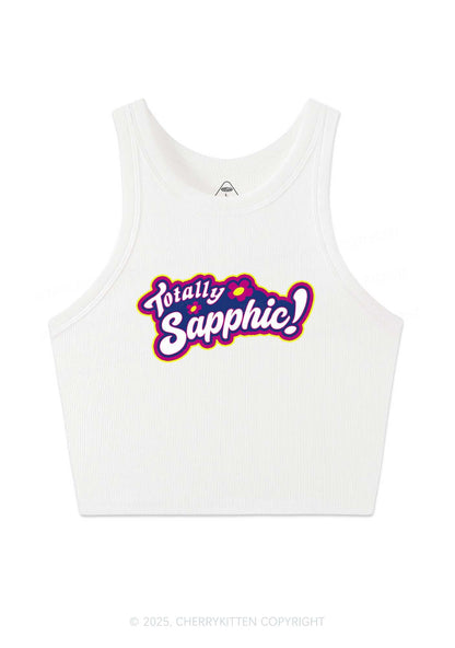 Totally Sapphic Pride Y2K Crop Tank Top Cherrykitten