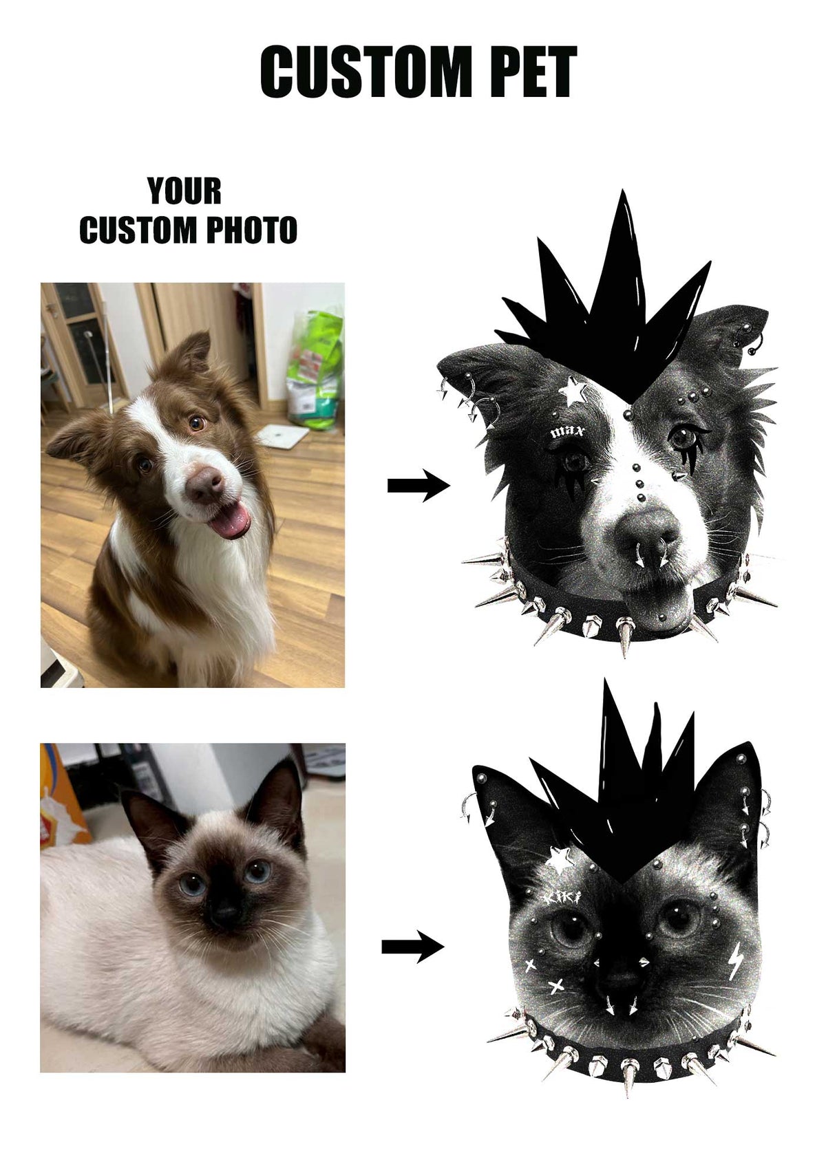 Custom Punk Pet Y2K Crop Tank Top Cherrykitten