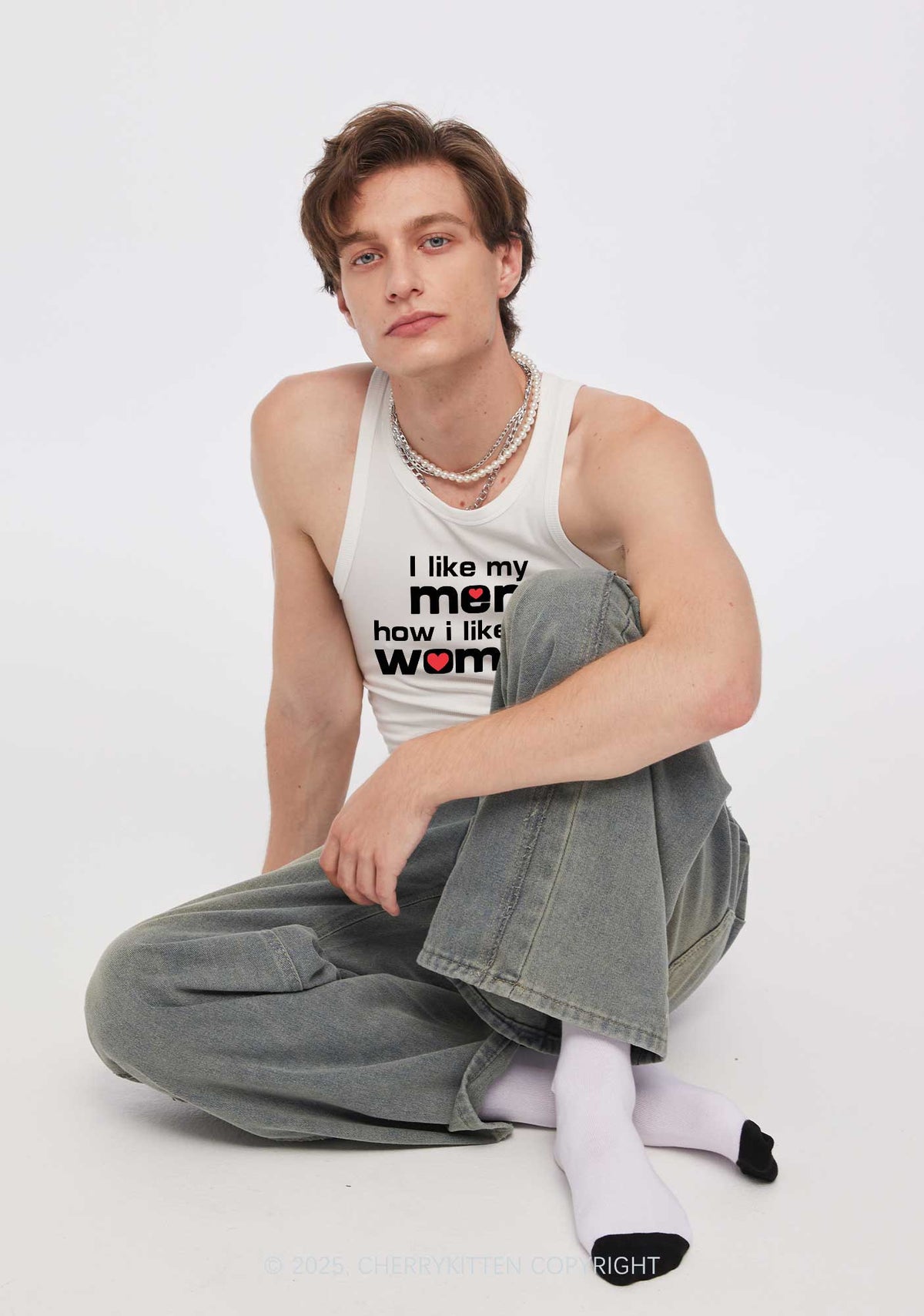 I Like My Men Pride Y2K Crop Tank Top Cherrykitten