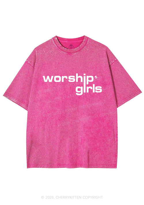 Worship Girls Pride Y2K Shirts Washed Tee Cherrykitten
