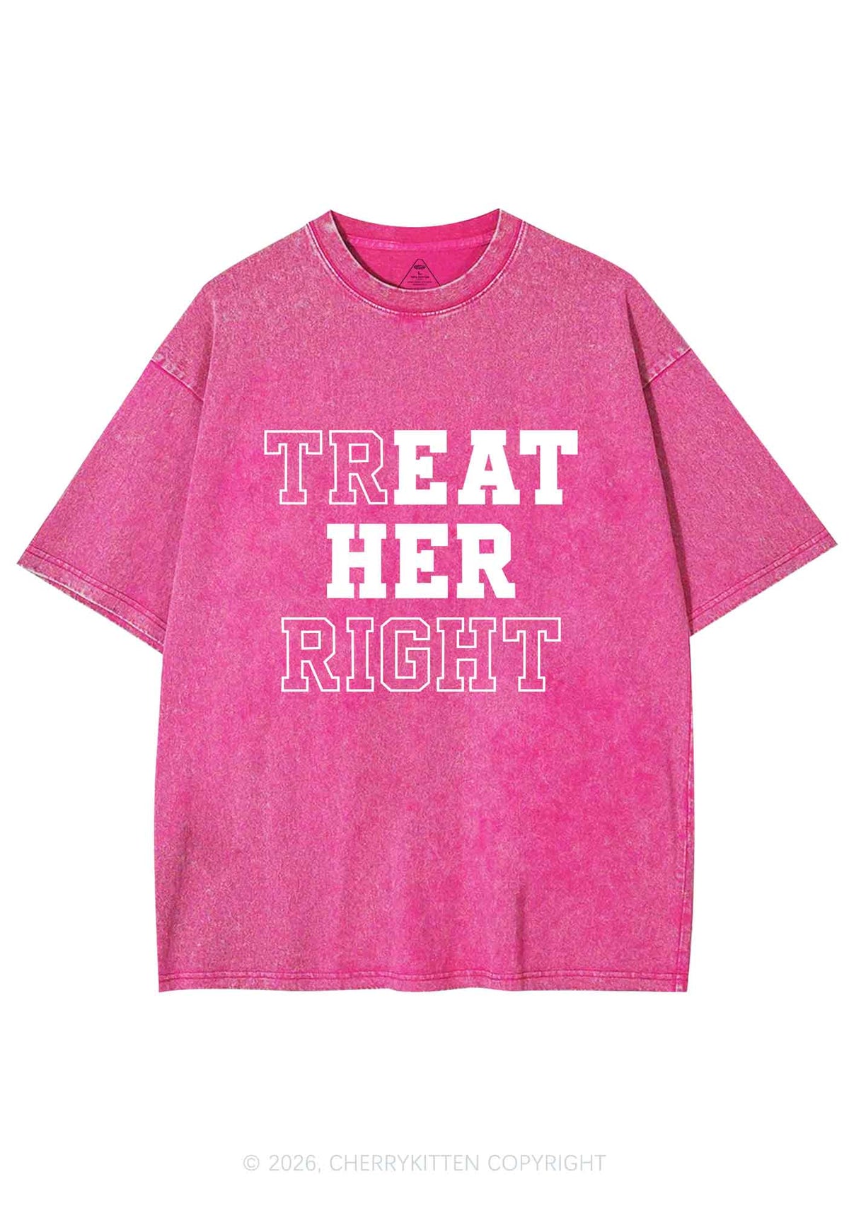 Eat Her Right Pride Y2K Shirts Washed Tee Cherrykitten