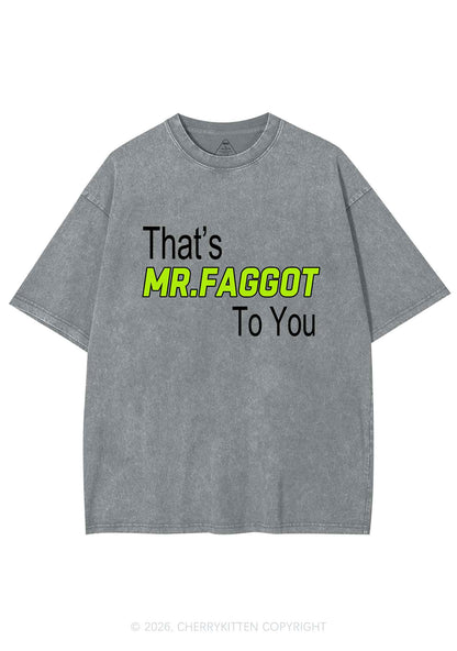 Thats Mr Faggot To You Pride Y2K Shirts Washed Tee Cherrykitten