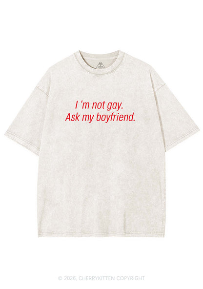 Im Not Gay Pride Y2K Shirts Washed Tee Cherrykitten