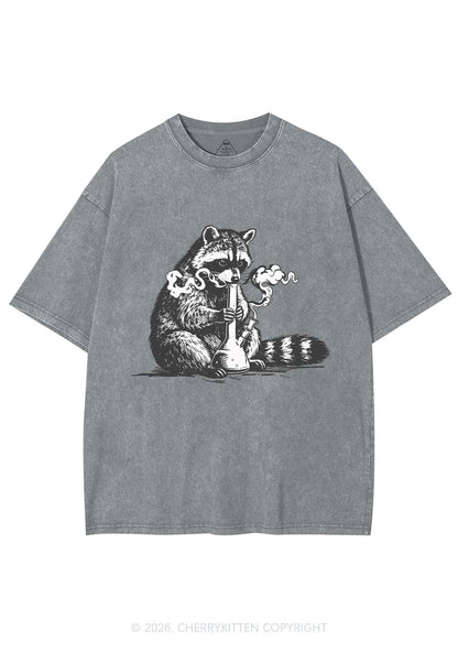 Stoned Raccoon Y2K Shirts Washed Tee Cherrykitten
