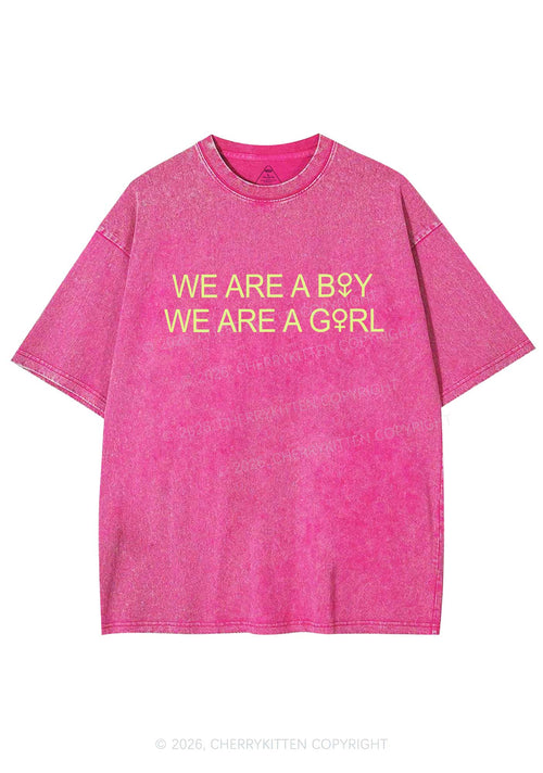 We Are A Boy Pride Y2K Shirts Washed Tee Cherrykitten