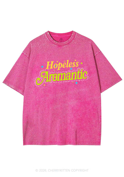 Hopeless Aromantic Pride Y2K Shirts Washed Tee Cherrykitten
