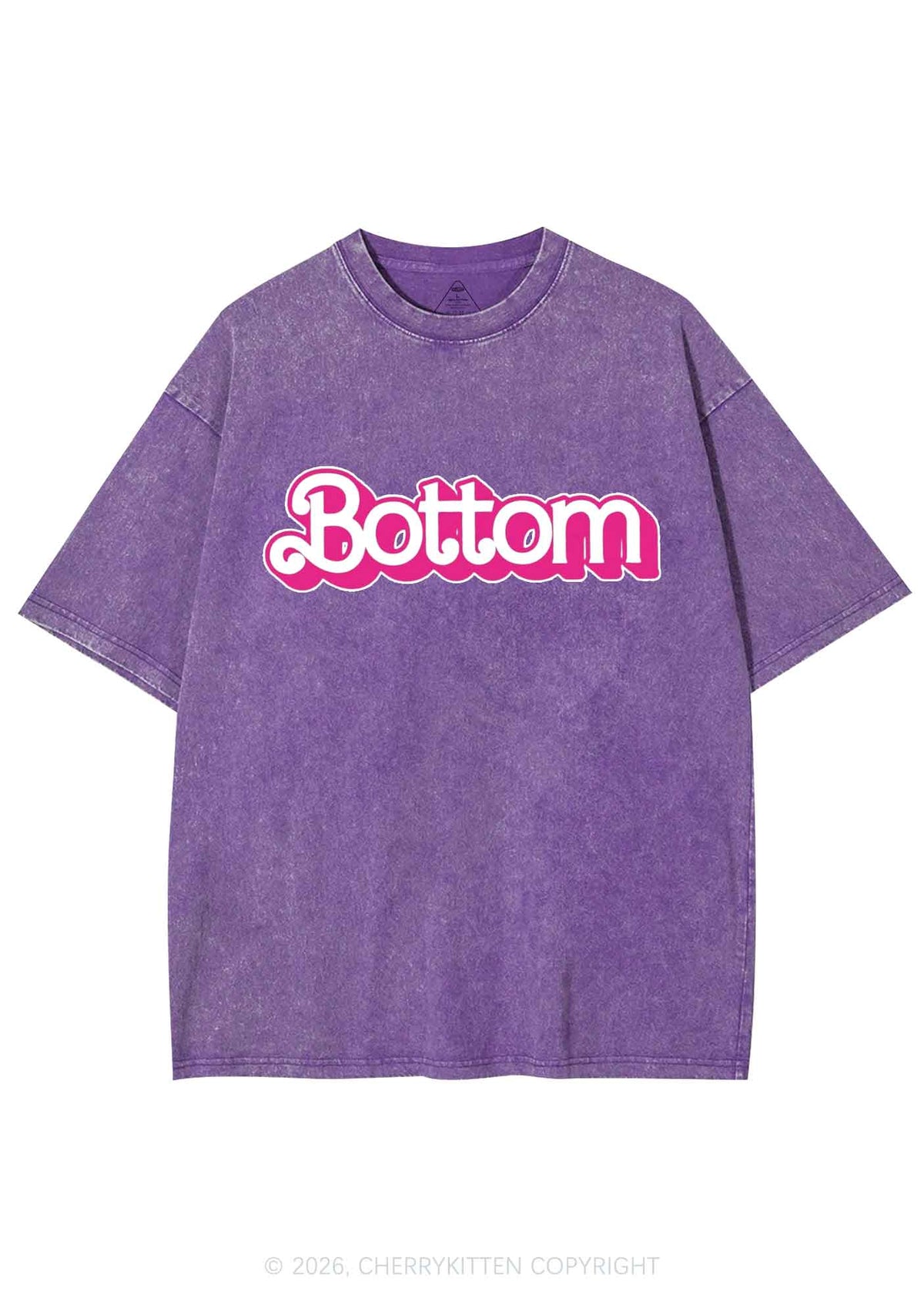 Pink Bottom Pride Y2K Shirts Washed Tee Cherrykitten