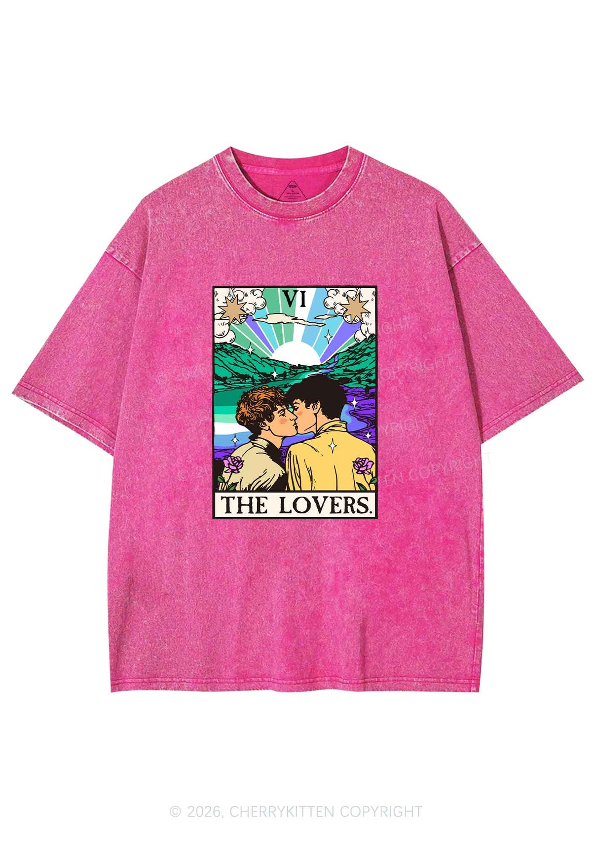 The Gay Lovers Pride Y2K Shirts Washed Tee Cherrykitten