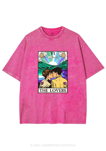 The Gay Lovers Pride Y2K Shirts Washed Tee Cherrykitten