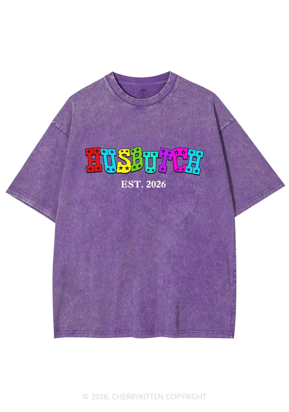 Custom Year Rainbow Husbutch Pride Y2K Shirts Washed Tee Cherrykitten