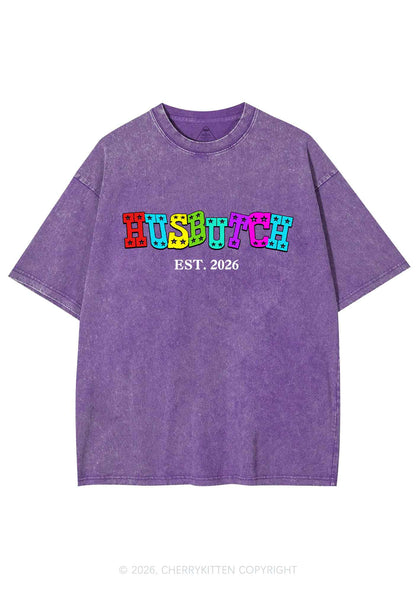Custom Year Rainbow Husbutch Pride Y2K Shirts Washed Tee Cherrykitten