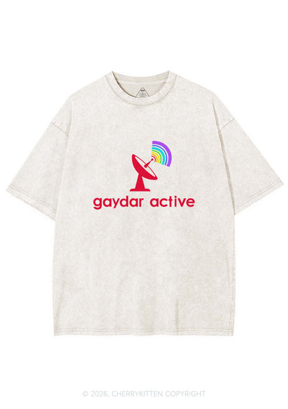 Gaydar Active Pride Y2K Shirts Washed Tee Cherrykitten