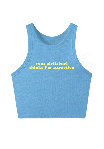 I'm Attractive Y2K Crop Tank Top Cherrykitten