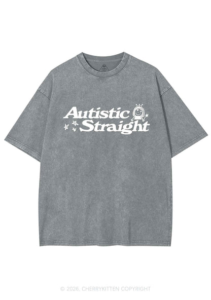 Autistic Straight Pride Y2K Shirts Washed Tee Cherrykitten