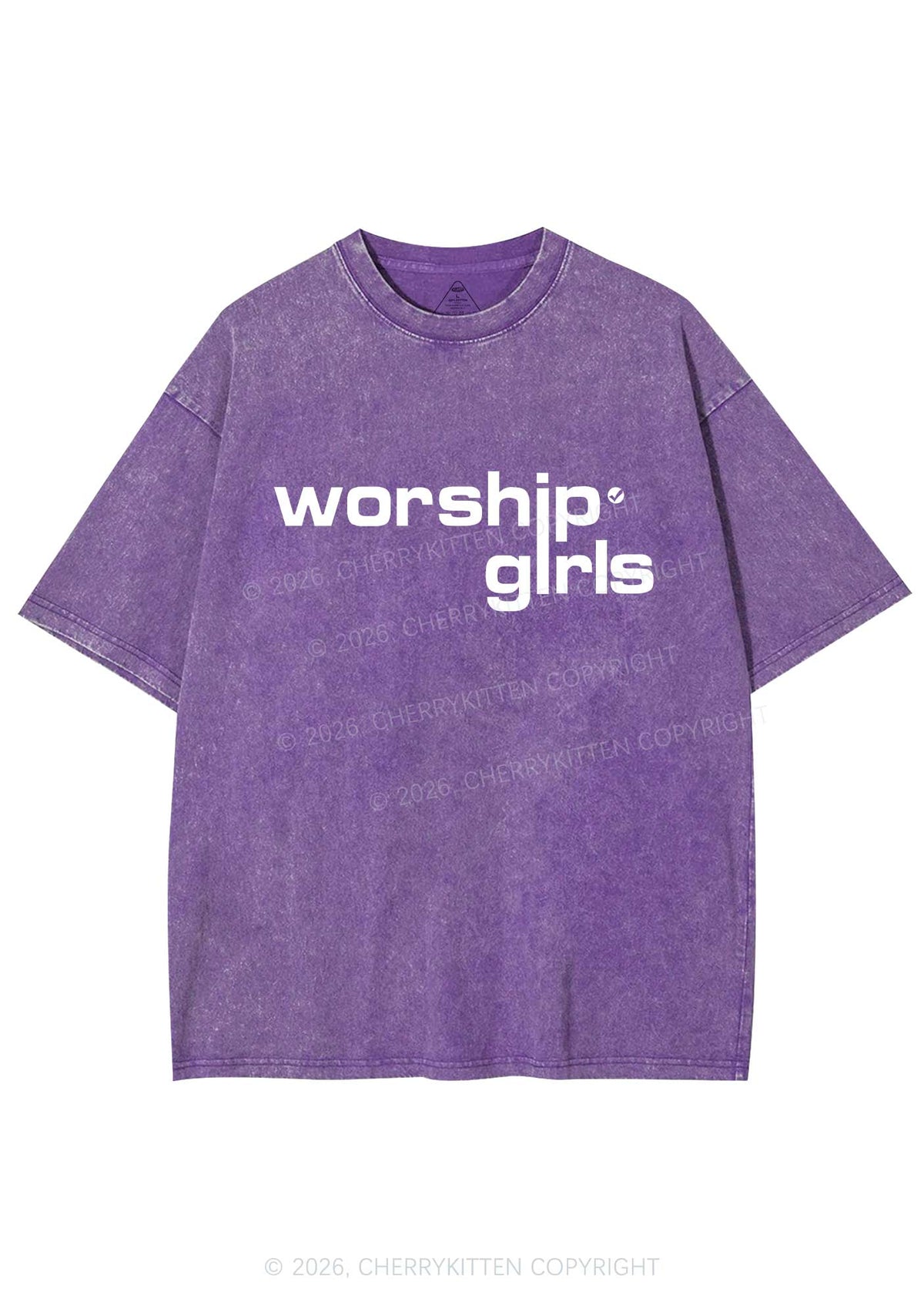Worship Girls Pride Y2K Shirts Washed Tee Cherrykitten