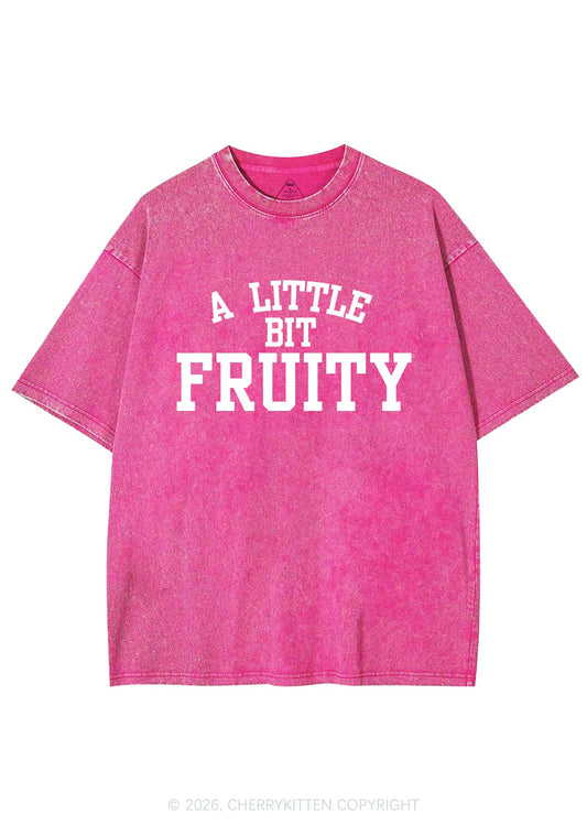 A Little Bit Fruity Pride Y2K Shirts Washed Tee Cherrykitten
