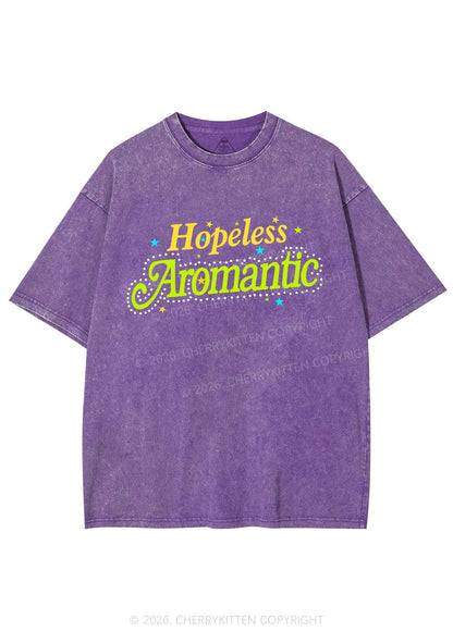 Hopeless Aromantic Pride Y2K Shirts Washed Tee Cherrykitten