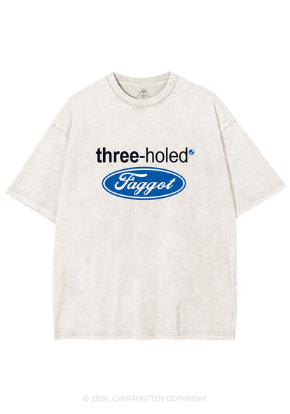 Three Holed Faggot Pride Y2K Shirts Washed Tee Cherrykitten