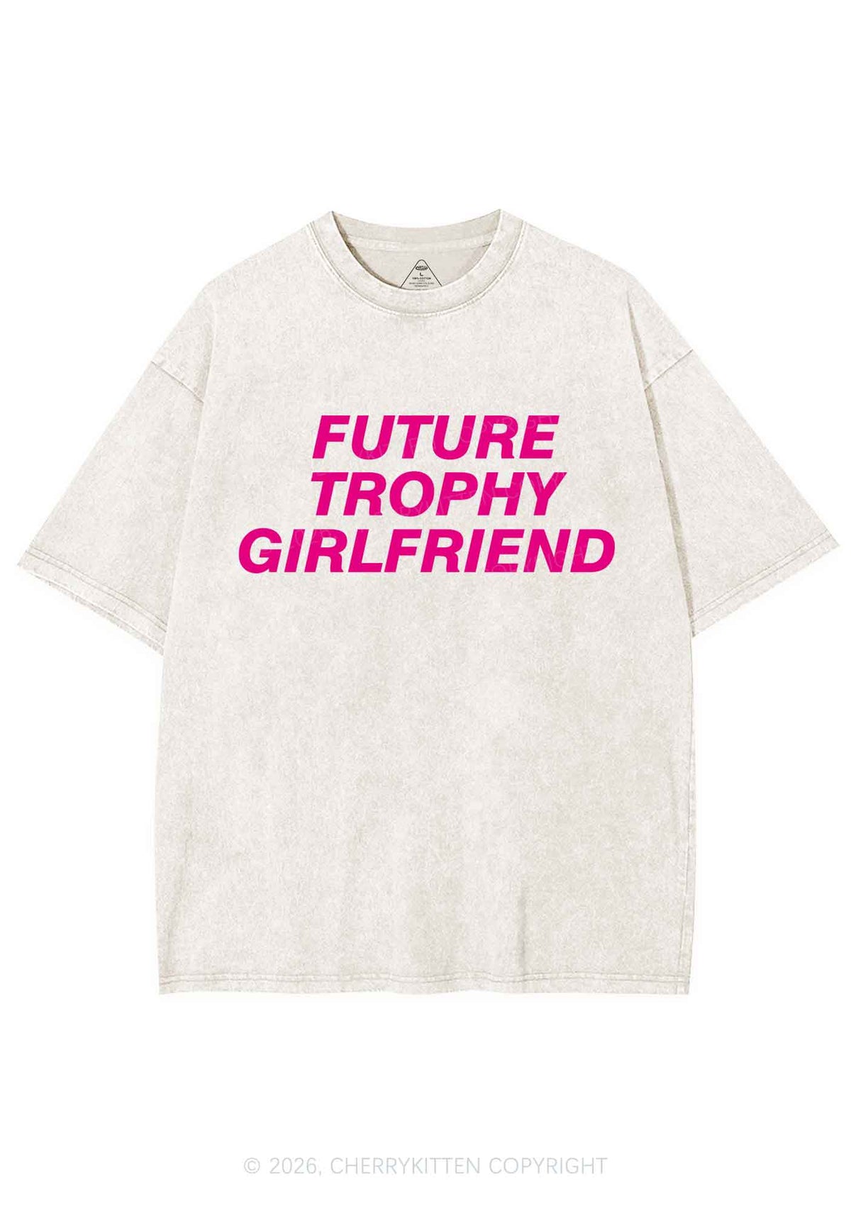 Future Trophy Girlfriend Y2K Shirts Washed Tee Cherrykitten