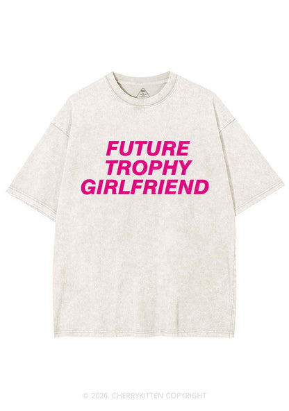 Future Trophy Girlfriend Y2K Shirts Washed Tee Cherrykitten