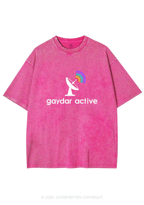 Gaydar Active Pride Y2K Shirts Washed Tee Cherrykitten