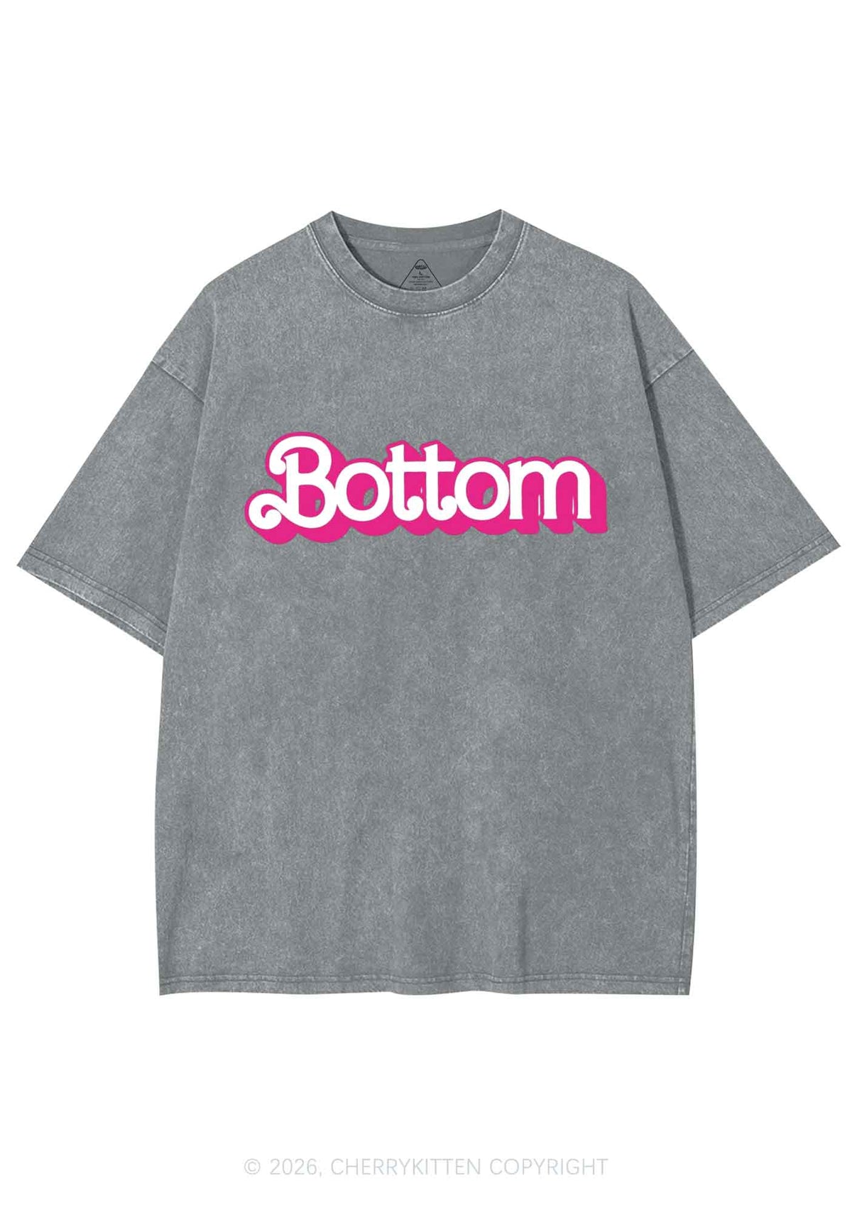 Pink Bottom Pride Y2K Shirts Washed Tee Cherrykitten
