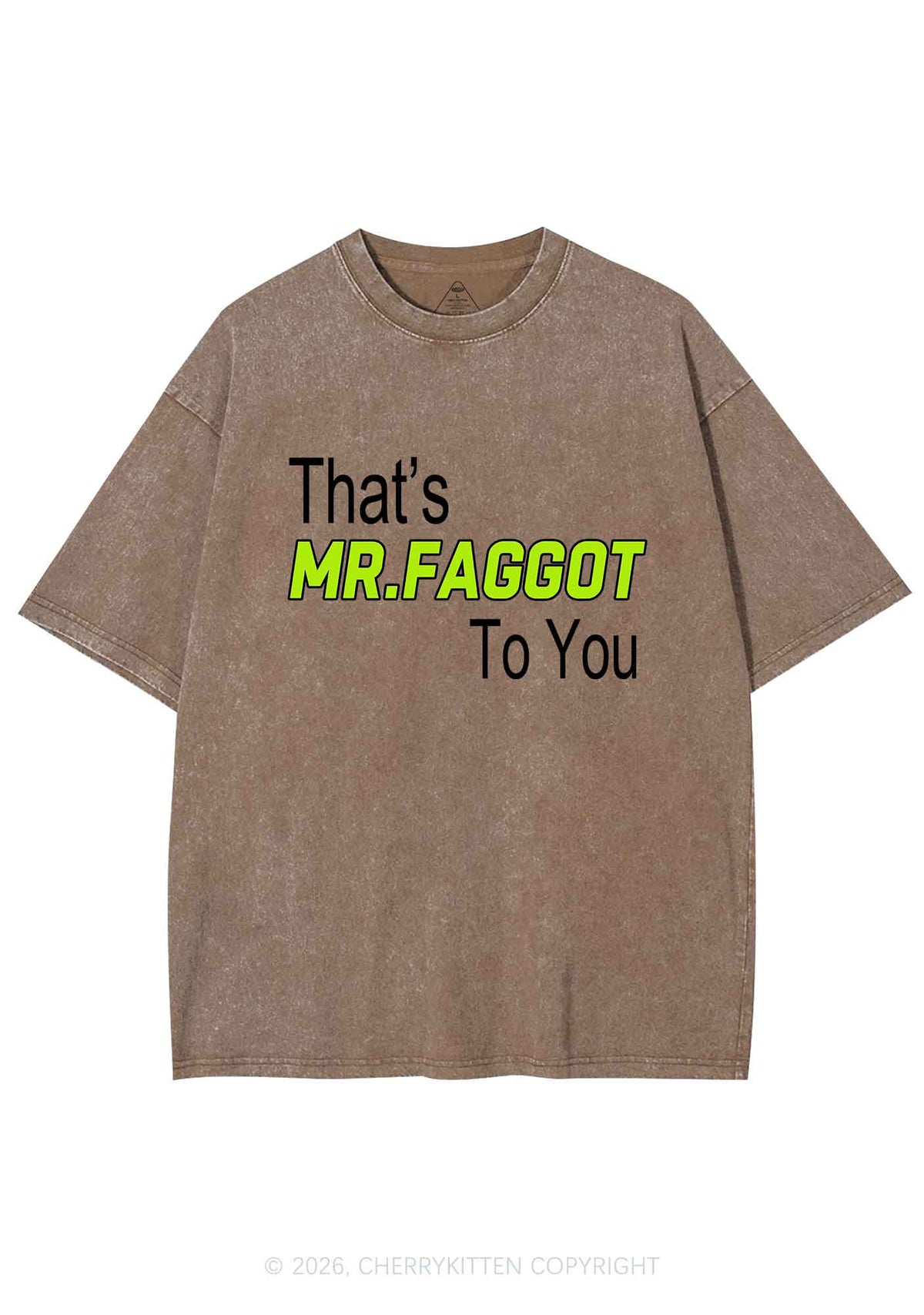 Thats Mr Faggot To You Pride Y2K Shirts Washed Tee Cherrykitten