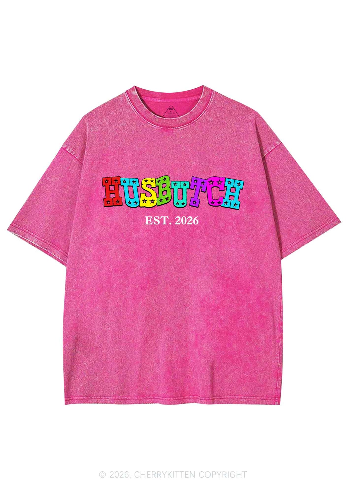 Custom Year Rainbow Husbutch Pride Y2K Shirts Washed Tee Cherrykitten