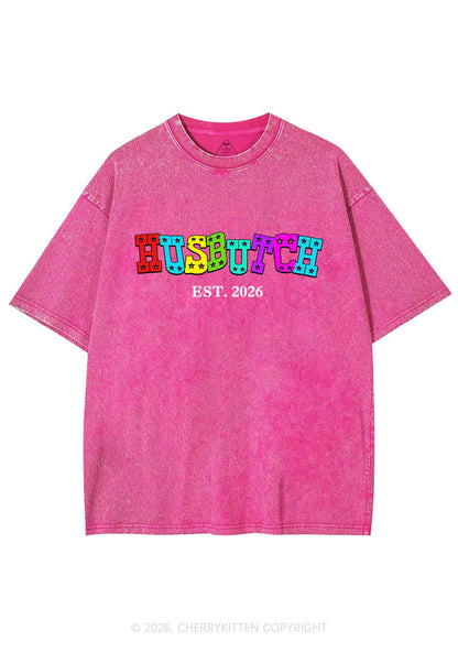 Custom Year Rainbow Husbutch Pride Y2K Shirts Washed Tee Cherrykitten
