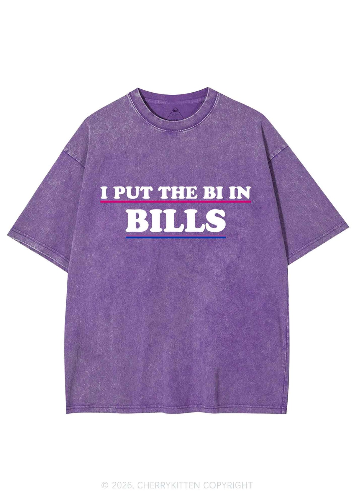 I Put The Bi In Bills Pride Y2K Shirts Washed Tee Cherrykitten