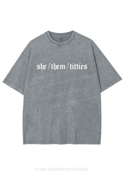 She Them Txtties Pride Y2K Shirts Washed Tee Cherrykitten
