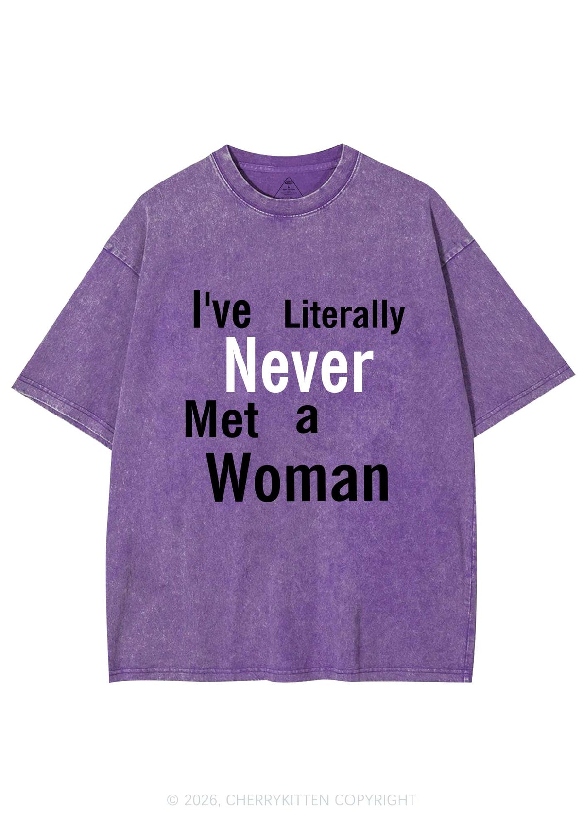 Never Met A Woman Pride Y2K Shirts Washed Tee Cherrykitten