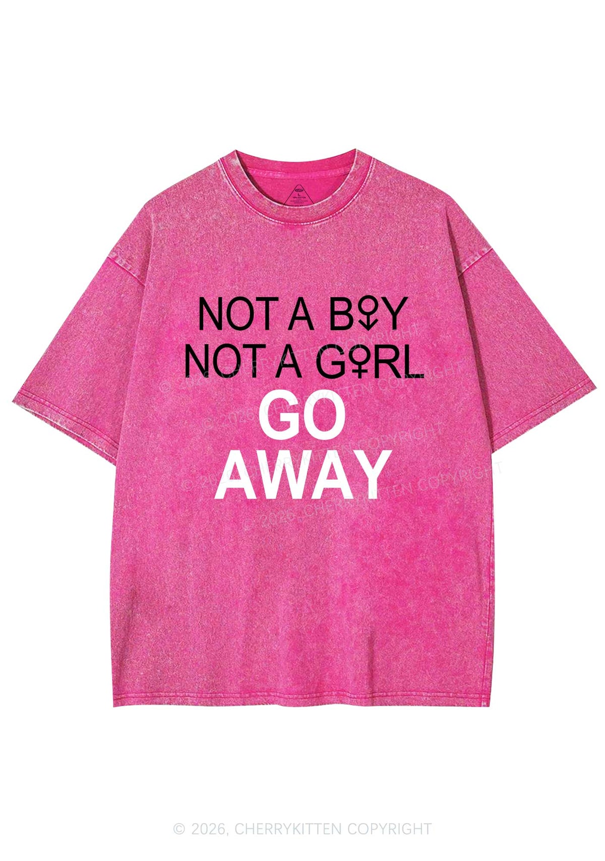 Go Away Pride Y2K Shirts Washed Tee Cherrykitten