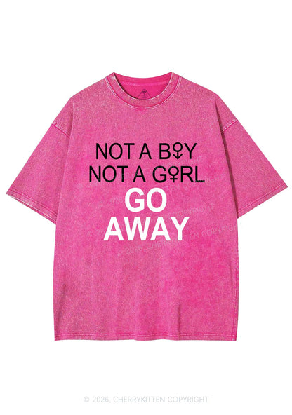 Go Away Pride Y2K Shirts Washed Tee Cherrykitten