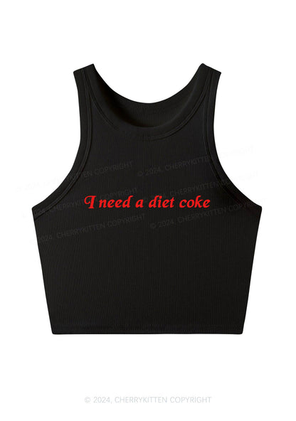 Diet Cola Y2K Crop Tank Top Cherrykitten