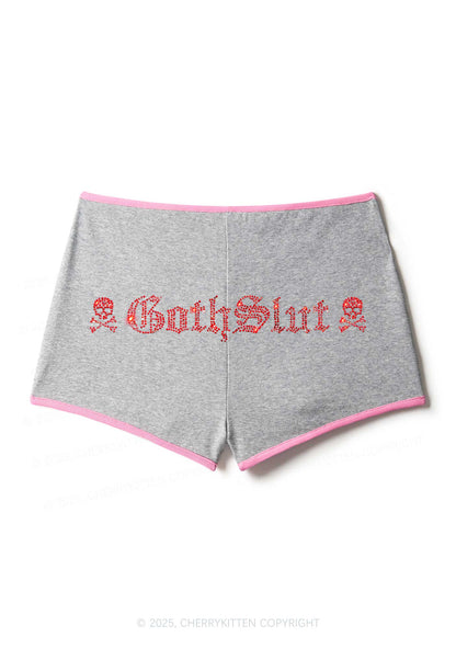 Rhinestone Gothslxt Y2K Booty Shorts Cherrykitten