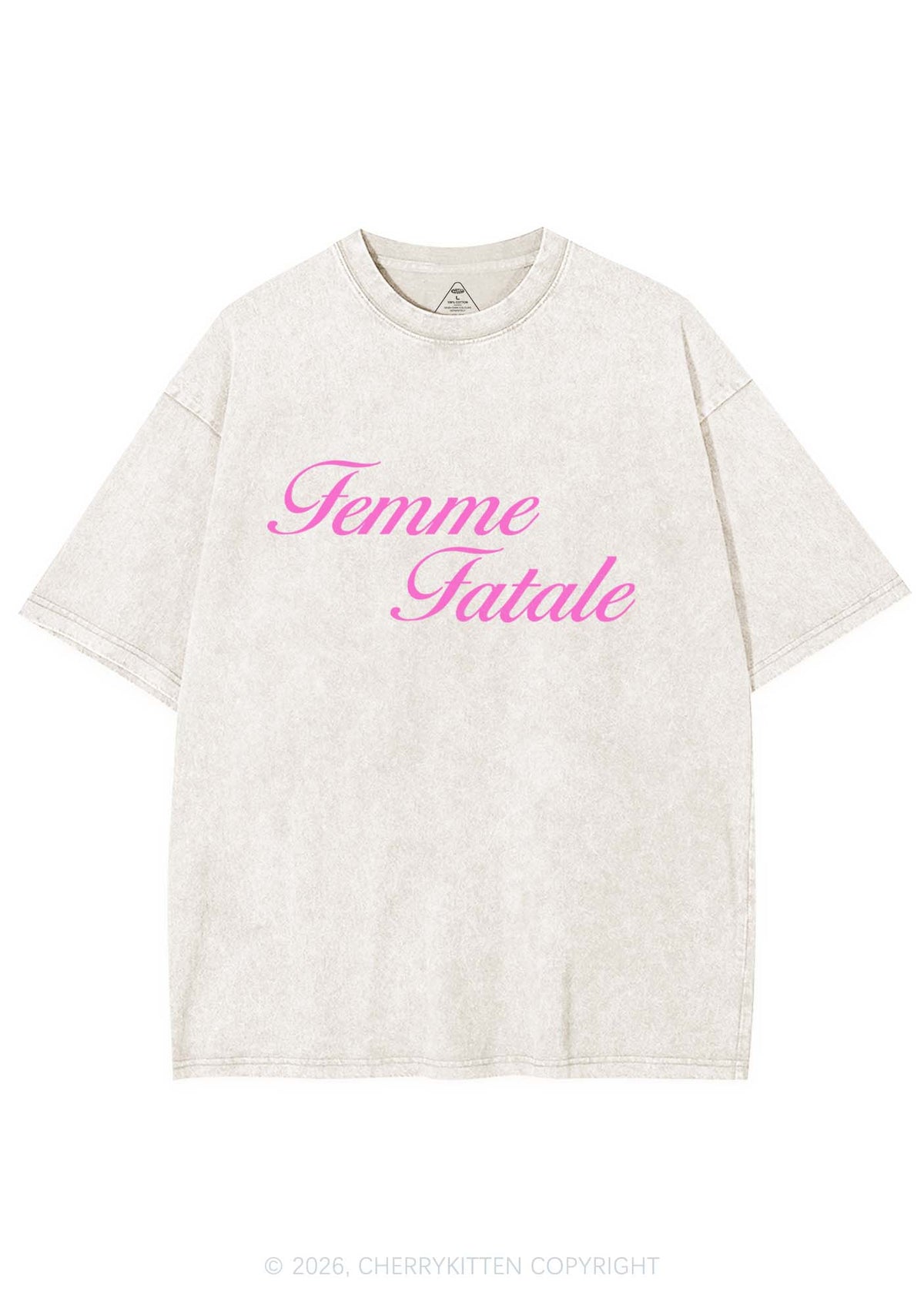 Femme Fatale Pride Y2K Shirts Washed Tee Cherrykitten