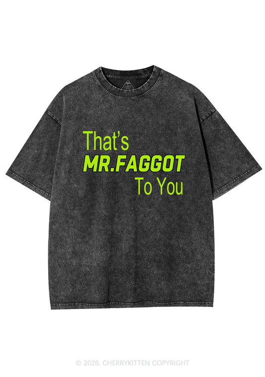 Thats Mr Faggot To You Pride Y2K Shirts Washed Tee Cherrykitten