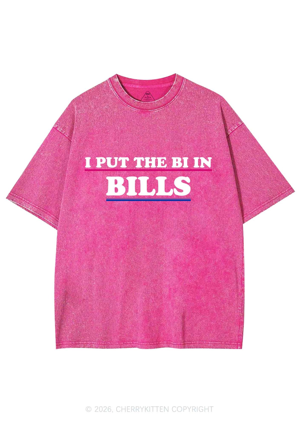 I Put The Bi In Bills Pride Y2K Shirts Washed Tee Cherrykitten