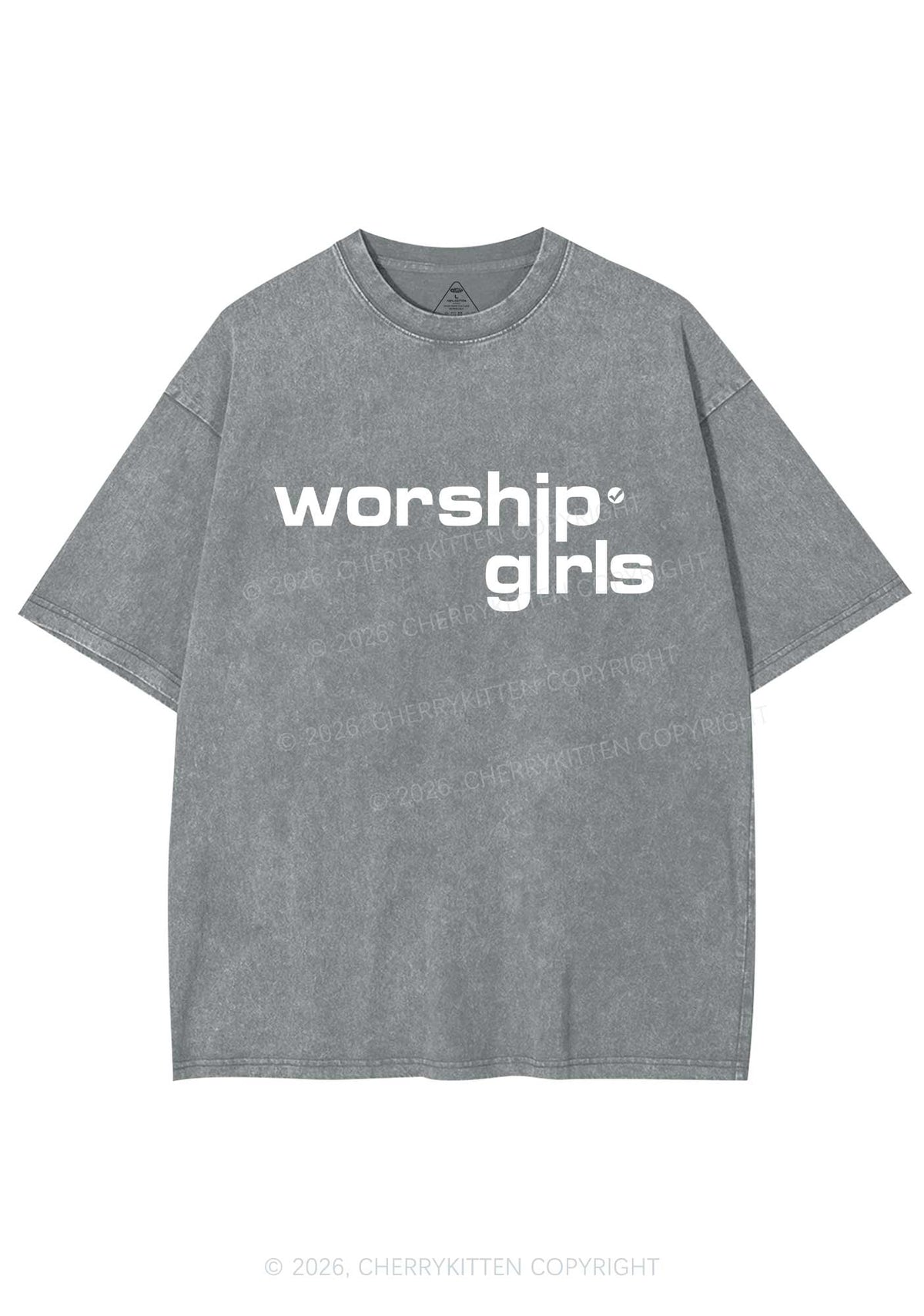 Worship Girls Pride Y2K Shirts Washed Tee Cherrykitten