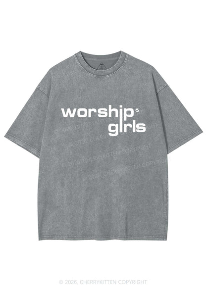 Worship Girls Pride Y2K Shirts Washed Tee Cherrykitten
