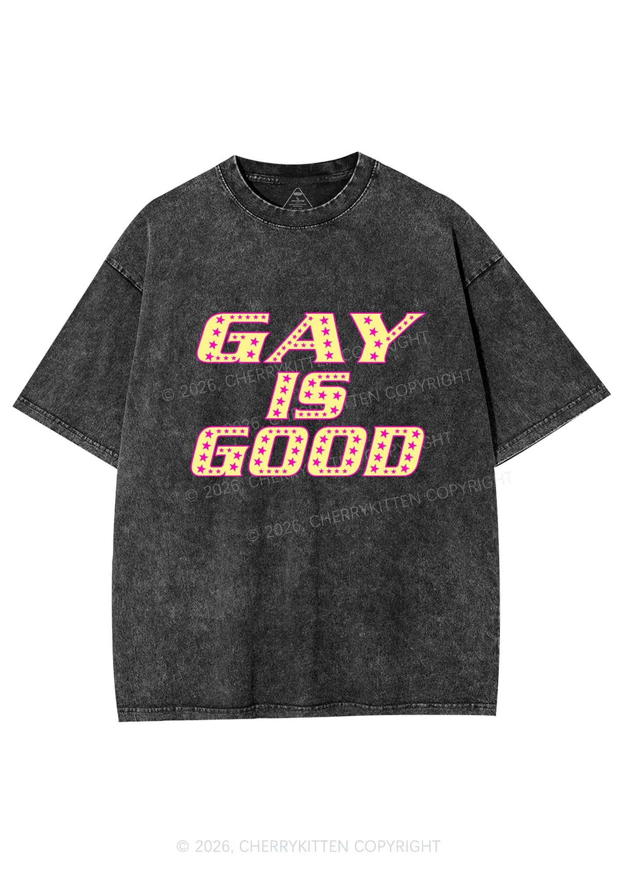 Gay Is Good Pride Y2K Shirts Washed Tee Cherrykitten
