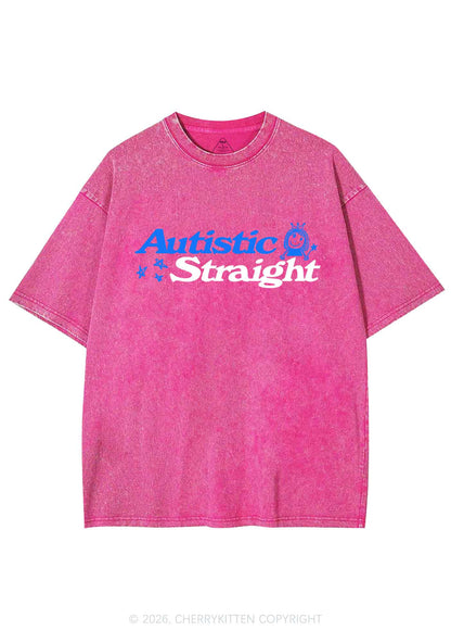 Autistic Straight Pride Y2K Shirts Washed Tee Cherrykitten