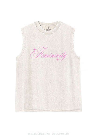 Femininity Pride Y2K Washed Muscle Tank Cherrykitten