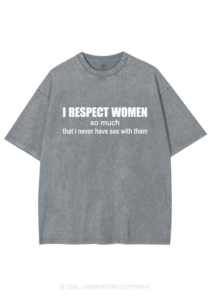 I Respect Women Pride Y2K Shirts Washed Tee Cherrykitten