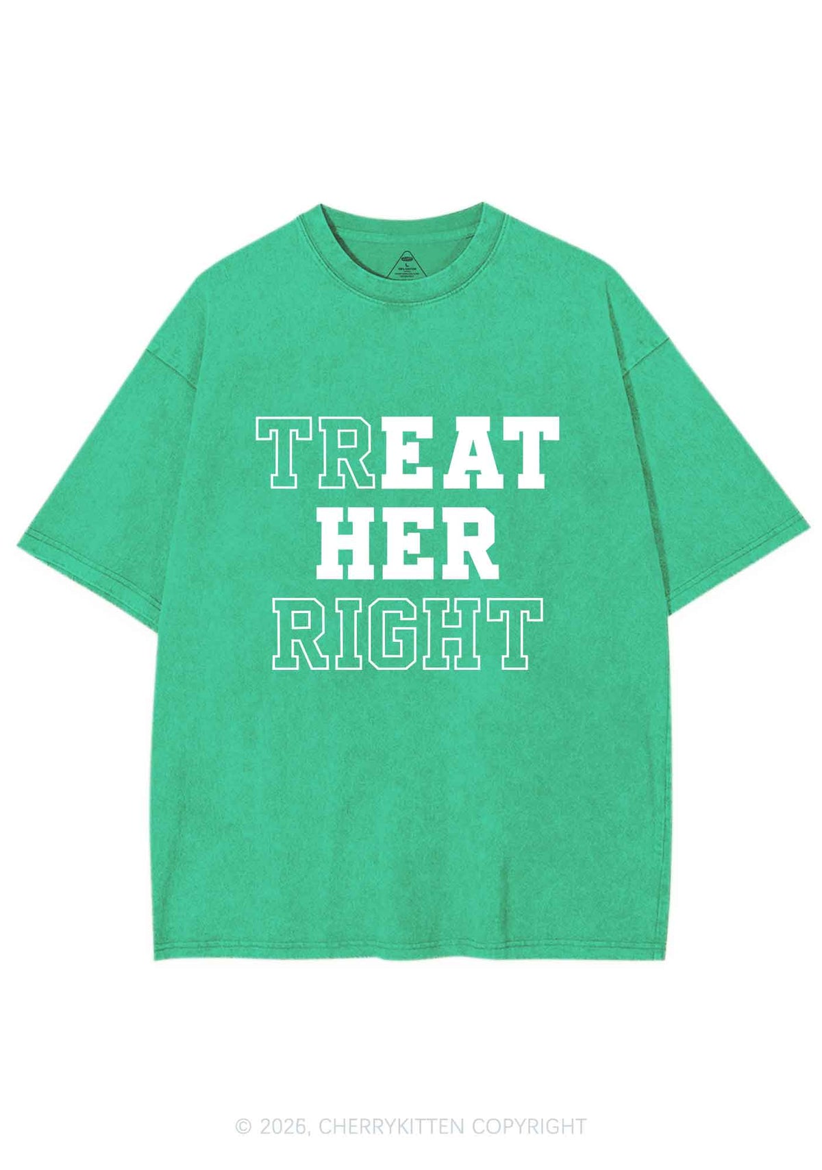 Eat Her Right Pride Y2K Shirts Washed Tee Cherrykitten
